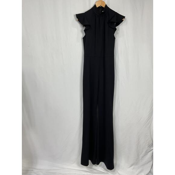 Amanda Uprichard X Revolve 'Davina' Black Rayon Jumpsuit Size M - Picture 2 of 5